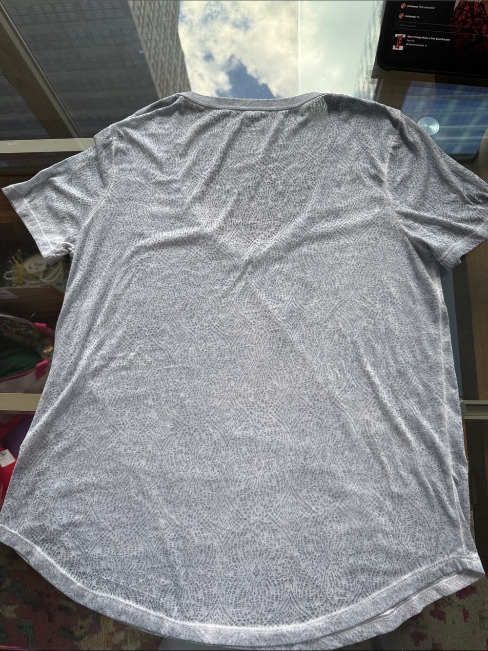 Zadig & Voltaire Time Burn Deep V Neck Short Sleeve Tee Shirt. Size Medium. - Picture 3 of 7